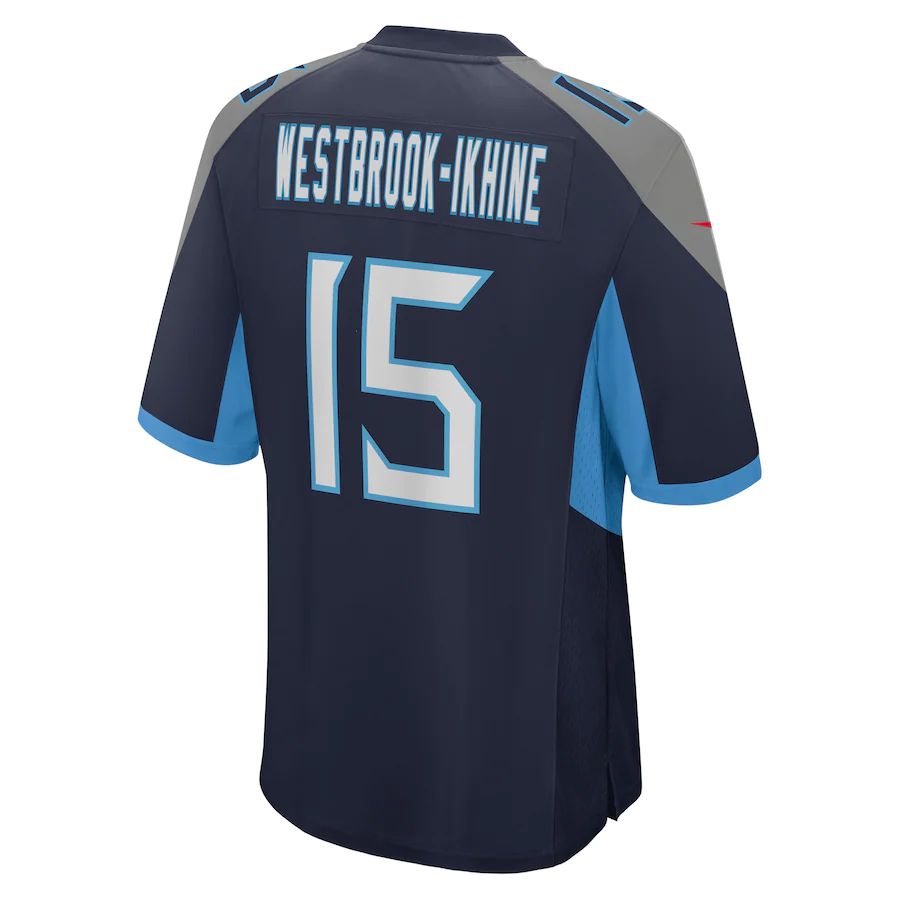 Custom #15 Navy TEN Football Shirt Top