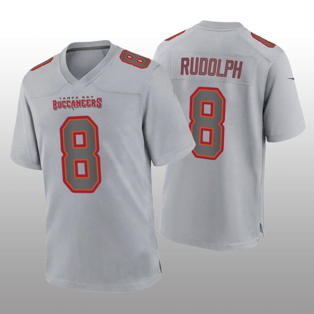 Custom #8 Gray TB Football Shirt Top
