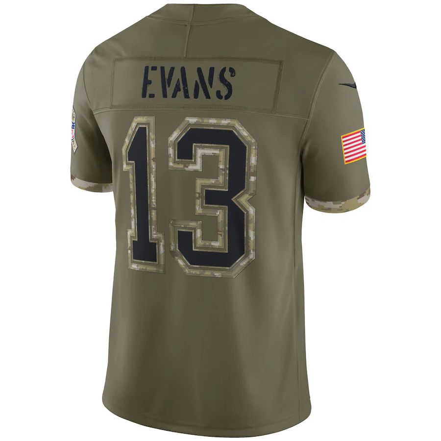 Custom #13 Olive 2022 TB Football Shirt Top