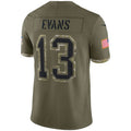 Custom #13 Olive 2022 TB Football Shirt Top