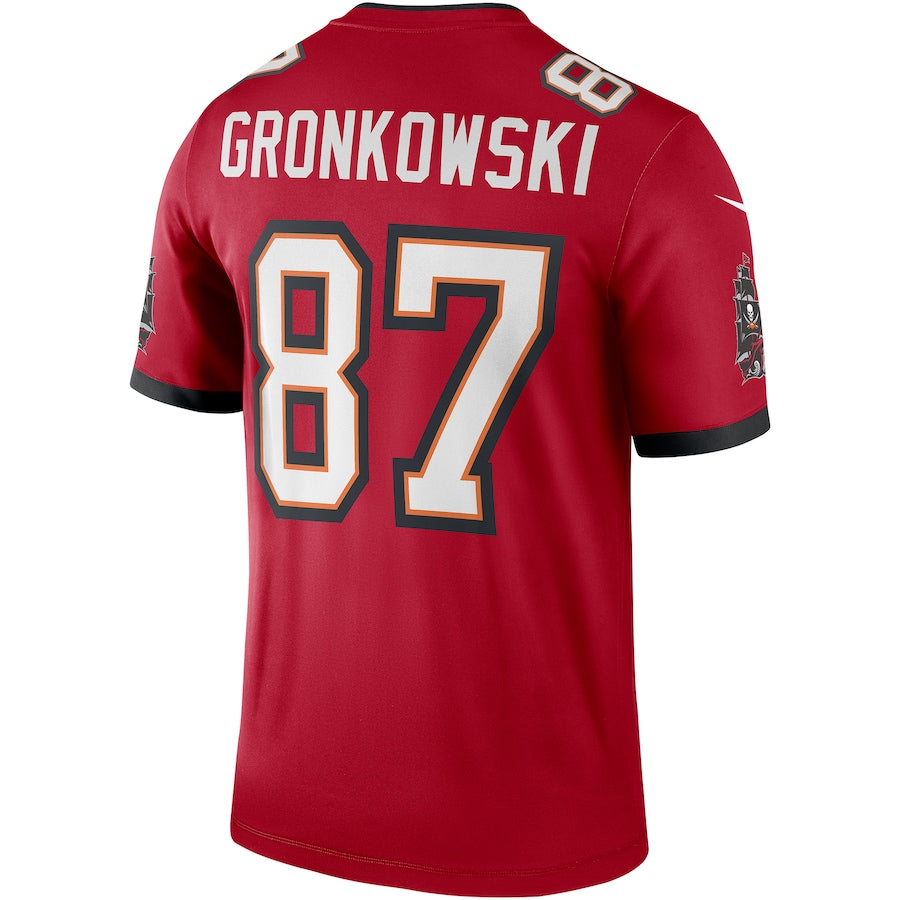 Custom #87 Red TB Football Shirt Top