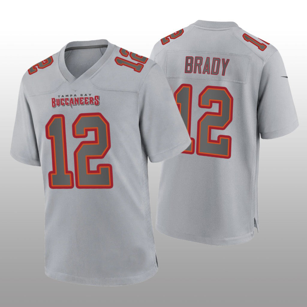 Custom #12 Gray TB Football Shirt Top