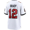Custom #12 White TB Football Shirt Top