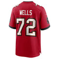Custom #72 Red TB Football Shirt Top