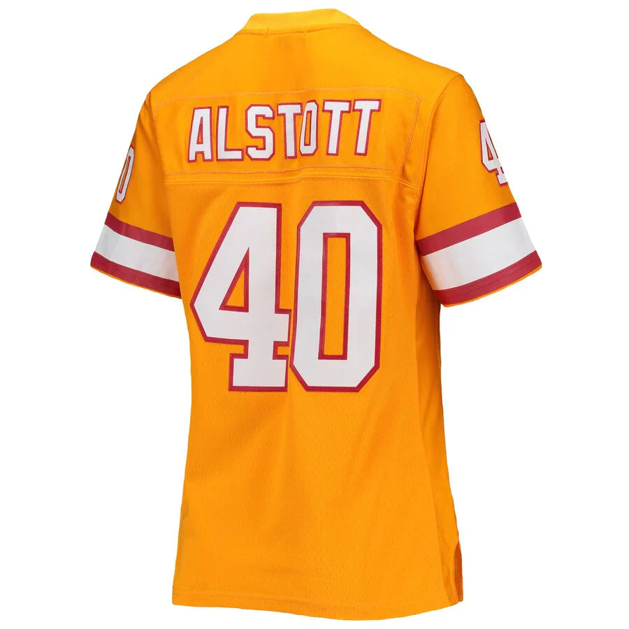 Custom #40 Orange TB Football Shirt Top
