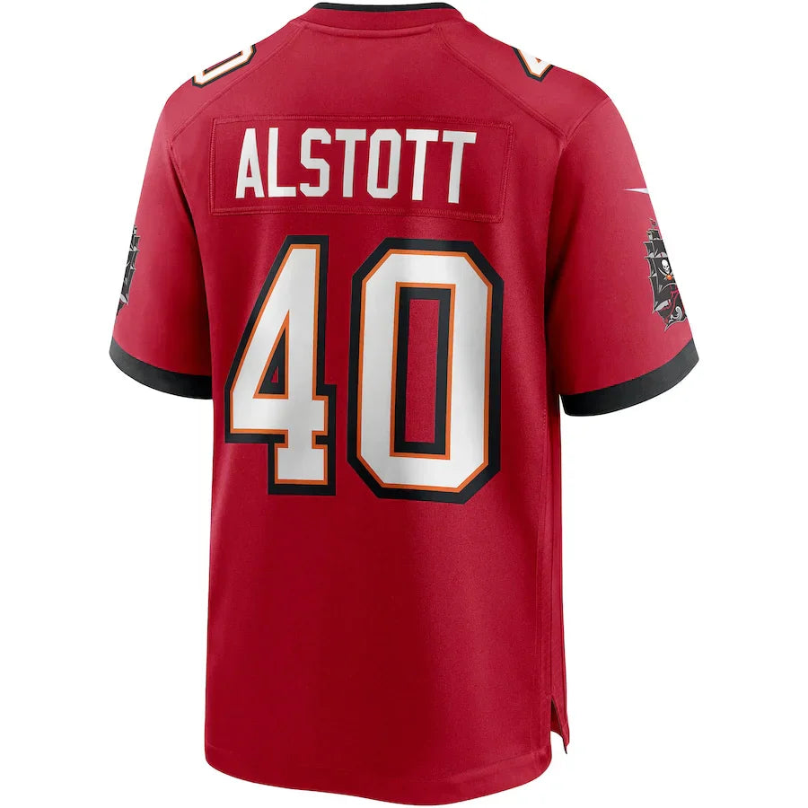 Custom #40 Red TB Football Shirt Top