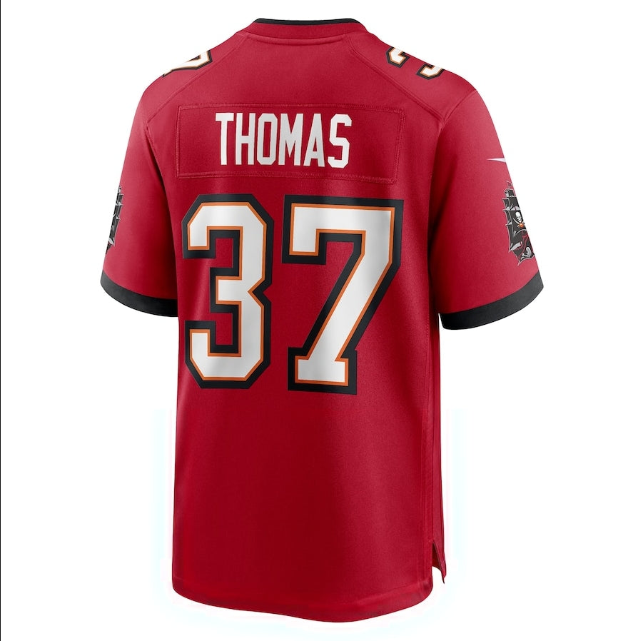 Custom #37 Red TB Football Shirt Top
