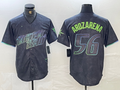 Custom #56 Charcoal 2024 City Connect TB Baseball Shirt Top