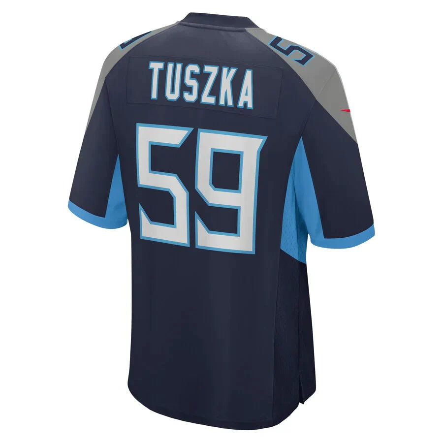 Custom #59 Navy TEN Football Shirt Top