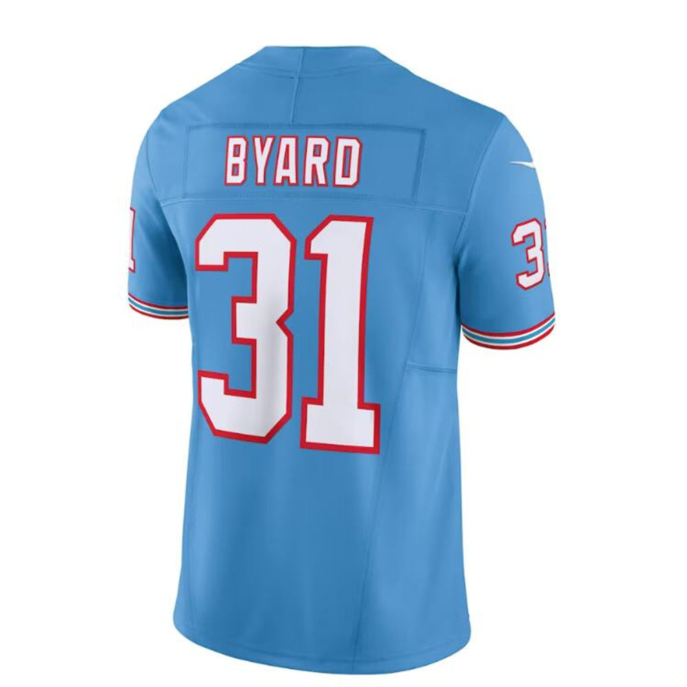 Custom #31 Light Blue Throwback TEN Football Shirt Top