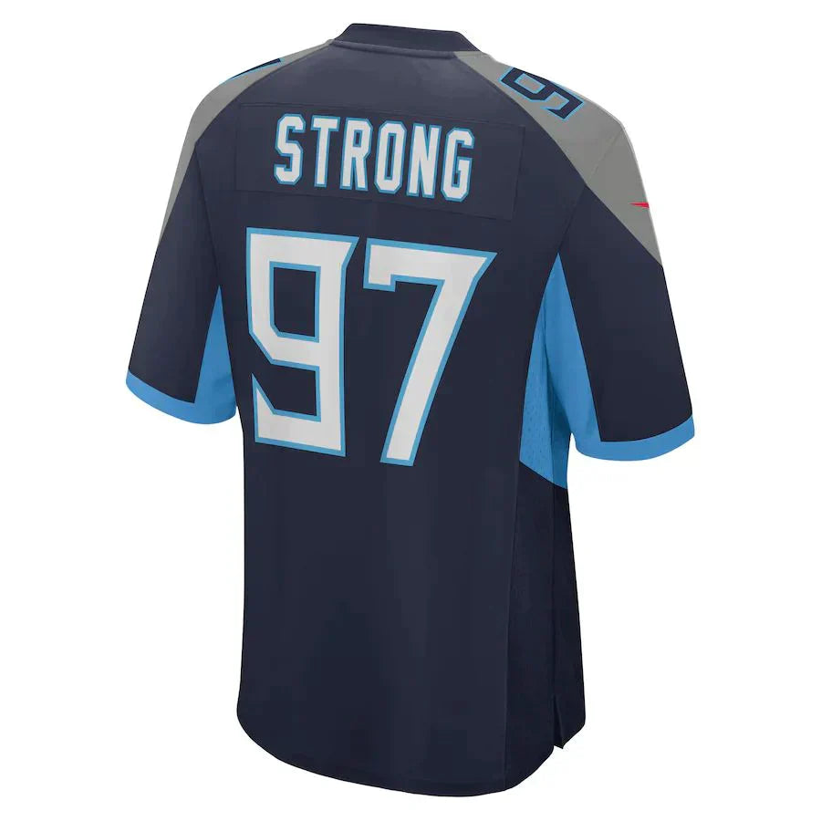 Custom #97 Navy TEN Football Shirt Top