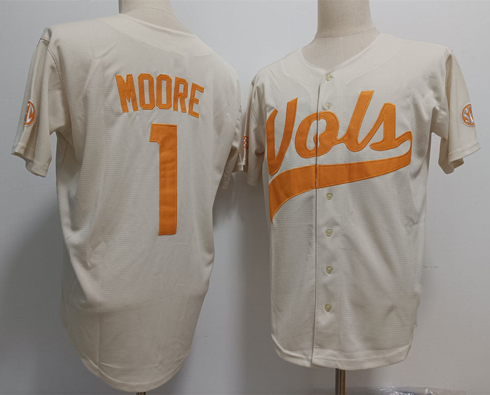 Custom #1 White College Shirt Top
