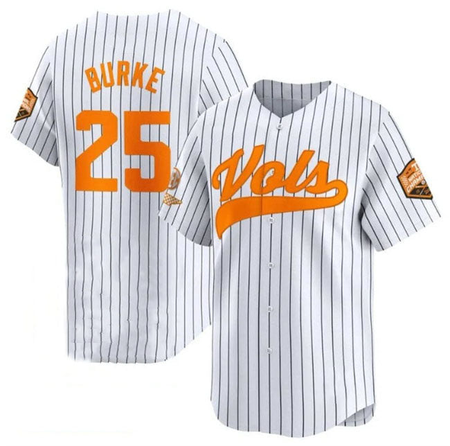 Custom #25 White 2024 College Shirt Top