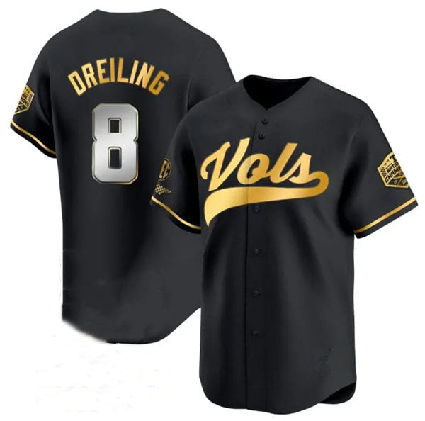 Custom #8 Black 2024 Baseball Shirt Top