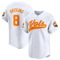 Custom #8 White 2024 College Shirt Top