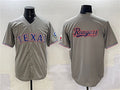 Custom Gray TEX Baseball Shirt Top
