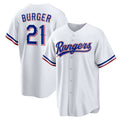 Custom #21 White TEX Baseball Shirt Top