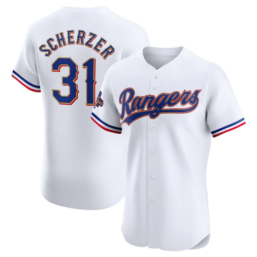 Custom #31 White 2024 TEX Baseball Shirt Top