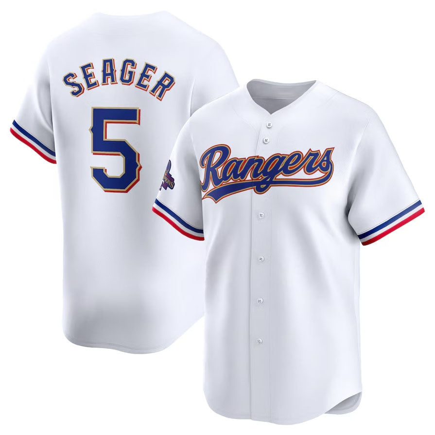 Custom #5 White 2024 TEX Baseball Shirt Top