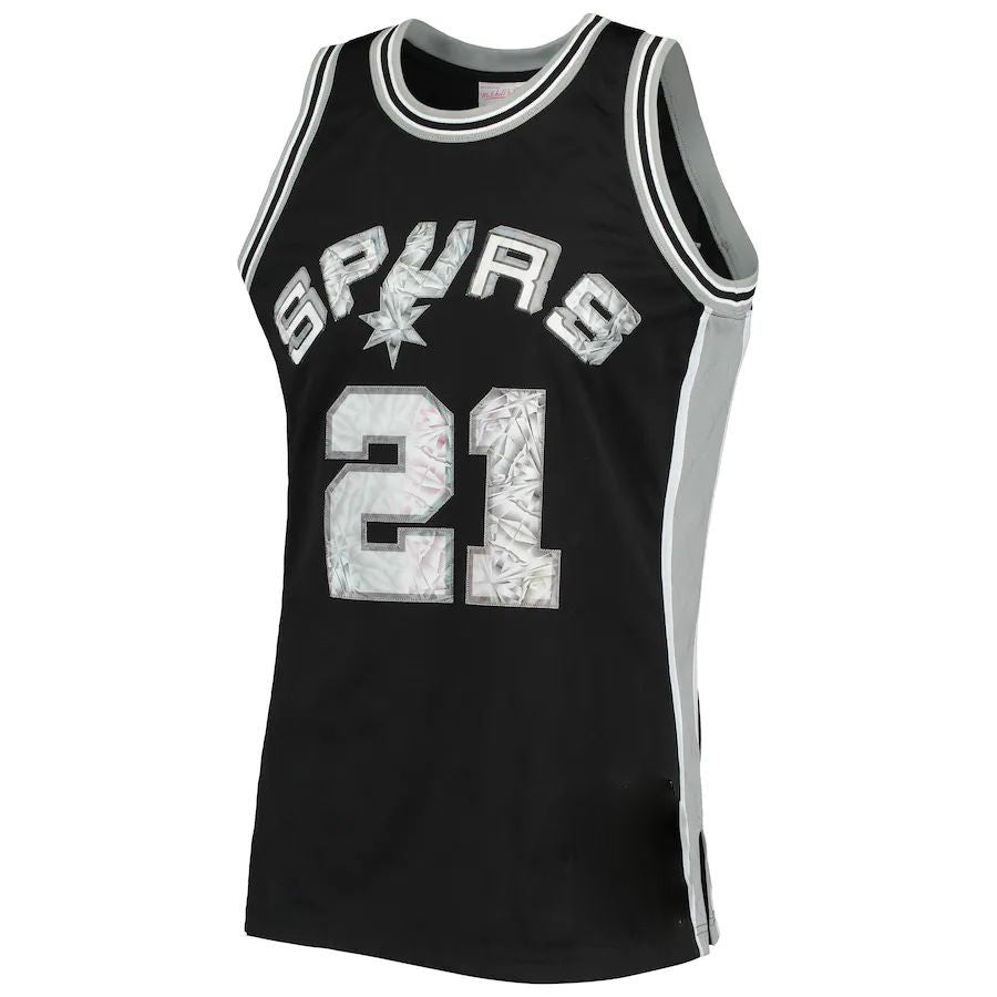 Custom #21 Black 1996 SAS Basketball Shirt Top