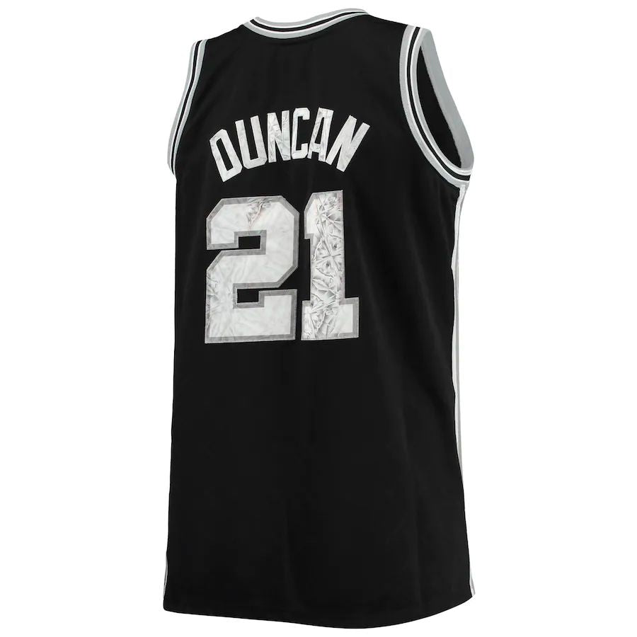 Custom #21 Black 1998 SAS Basketball Shirt Top