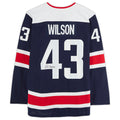 Custom #43 Navy WSH Hockey Shirt Top
