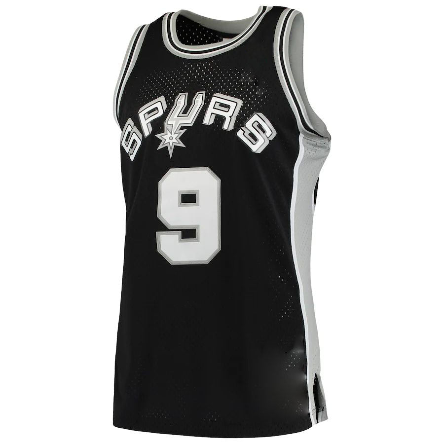 Custom #9 Black 2001 SAS Basketball Shirt Top