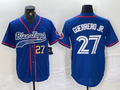 Custom #27 Blue TOR Baseball Shirt Top