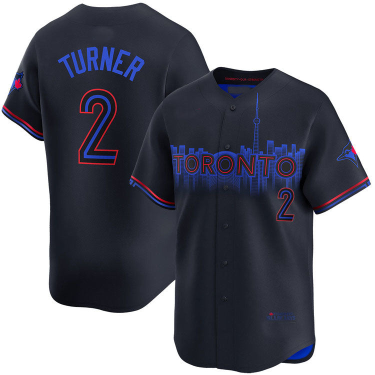 Custom #2 Blue City Connect TOR Baseball Shirt Top