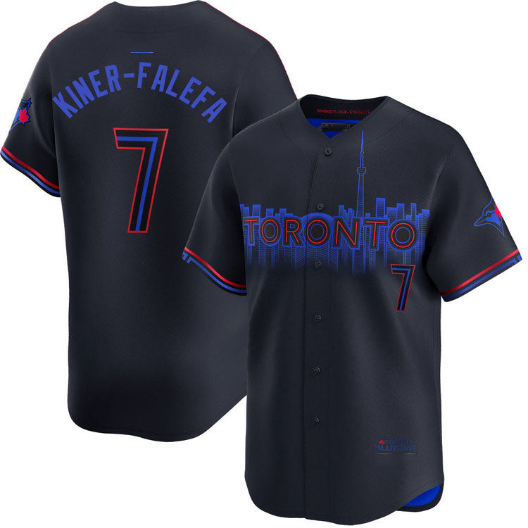 Custom #7 Blue City Connect TOR Baseball Shirt Top