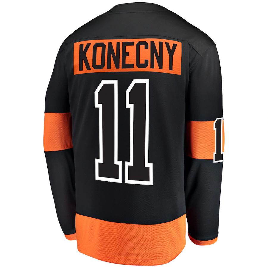 Custom #11 Black PHI Hockey Shirt Top
