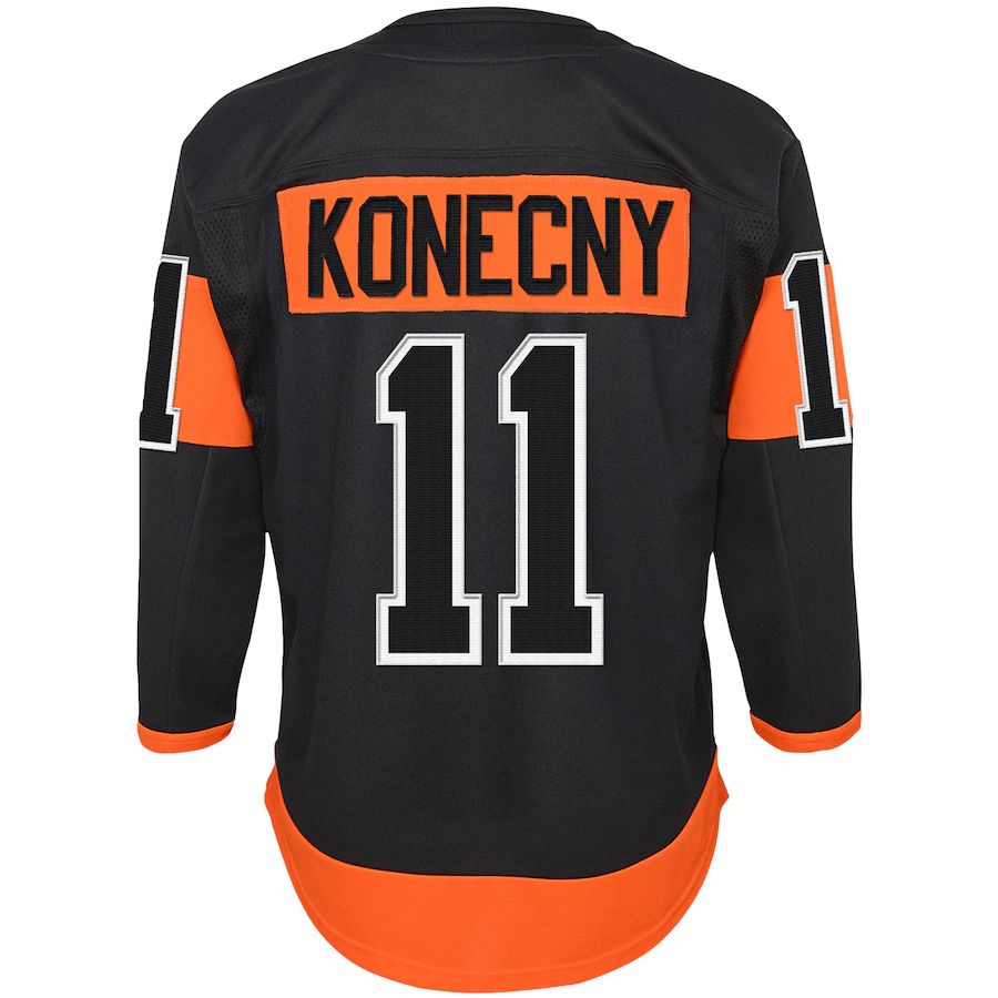 Custom #11 Black PHI Hockey Shirt Top