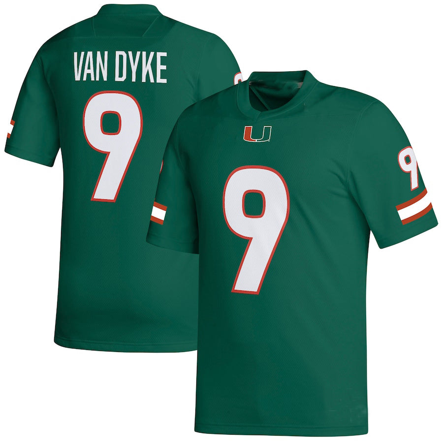Custom #9 Green Football Shirt Top