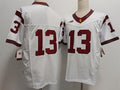 Custom #13 White 2024 College Shirt Top