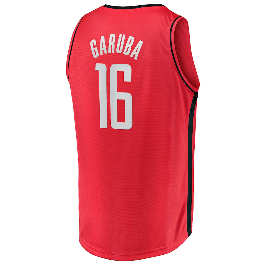 Custom #16 Red 2021 HOU Basketball Shirt Top
