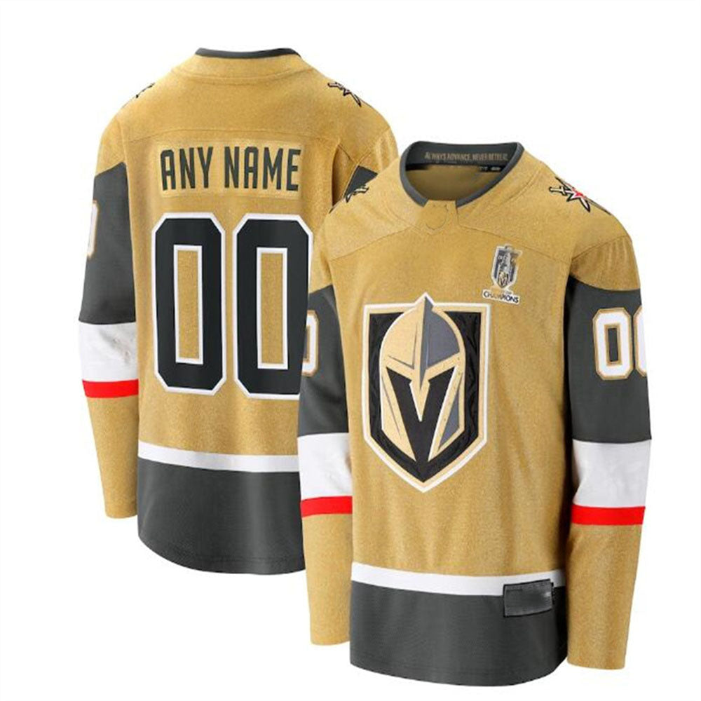 Custom Gold 2023 Stanley Cup VGK Hockey Shirt Top