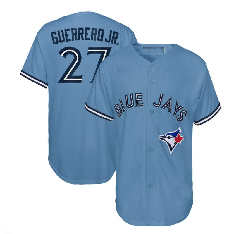 Custom #27 Powder Blue TOR Baseball Shirt Top