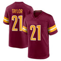 Custom #21 Burgundy WAS Football Shirt Top