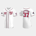 Custom #37 White 2019 World Series Champions WSH Baseball Shirt Top