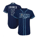 Custom #5 Navy TB Baseball Shirt Top