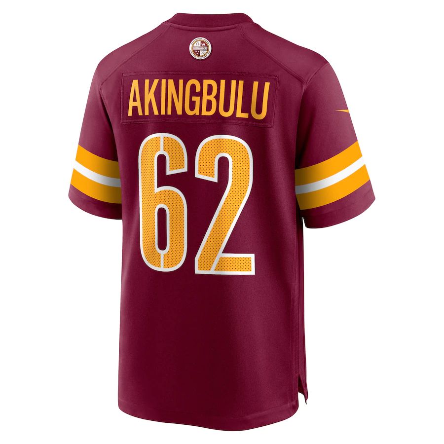 Custom #62 Burgundy WAS Football Shirt Top