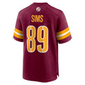 Custom #89 Burgundy WAS Football Shirt Top