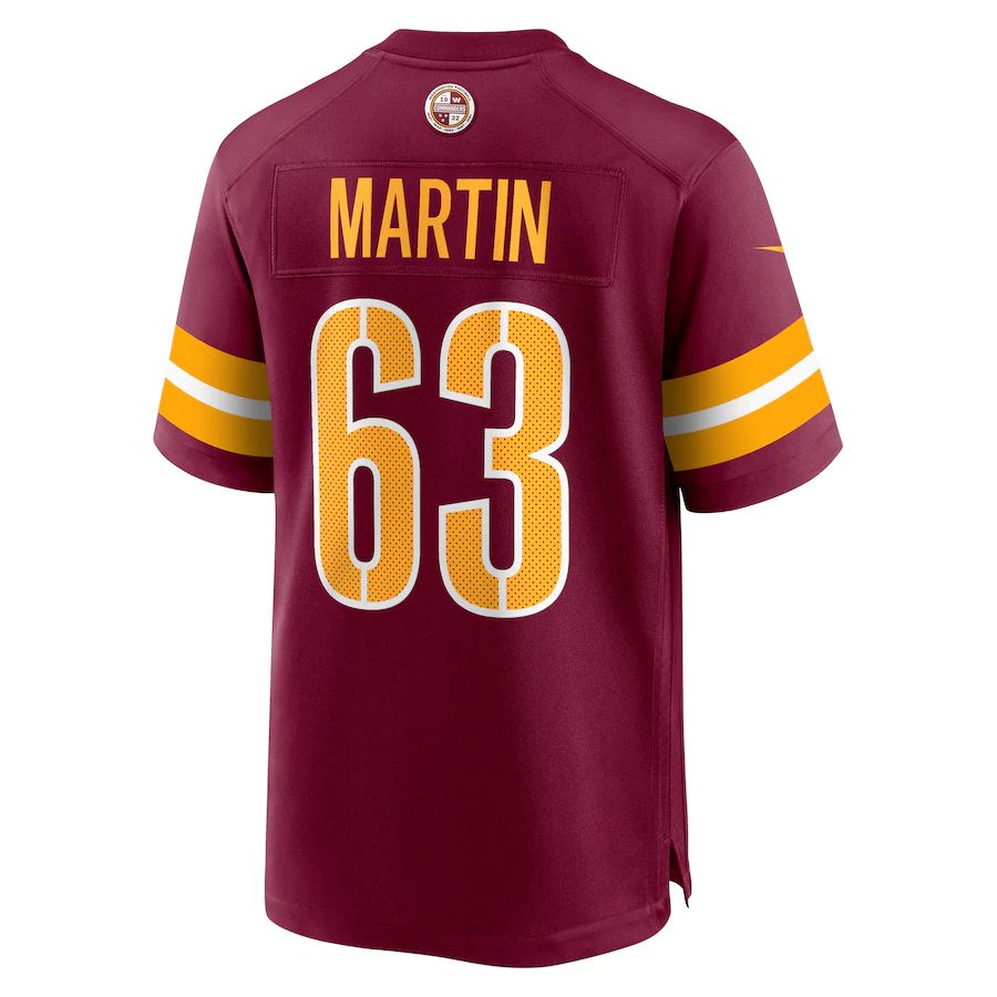Custom #63 Burgundy WAS Football Shirt Top