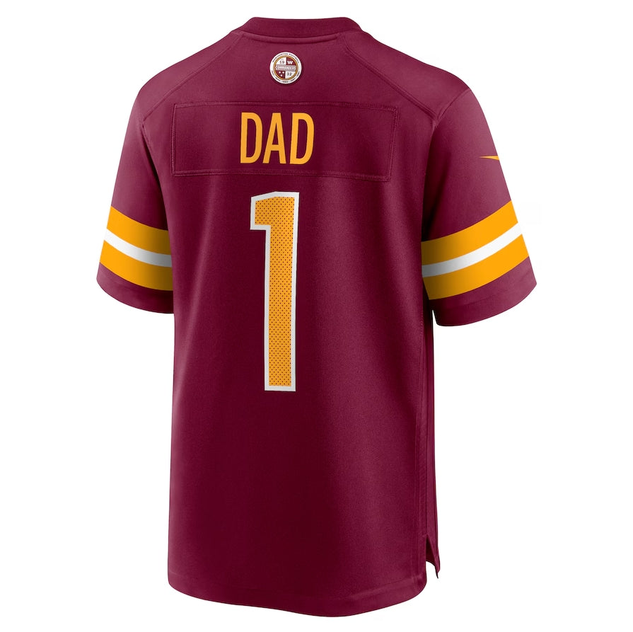 Custom #1 Burgundy WAS Football Shirt Top