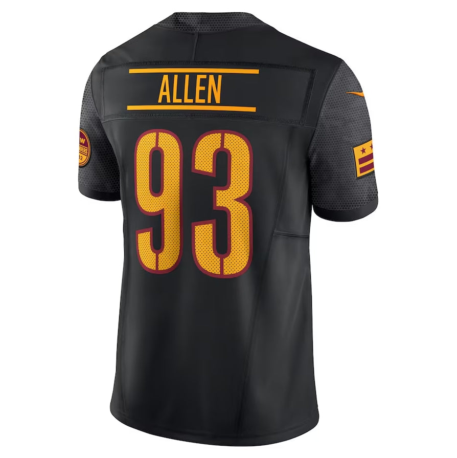 Custom #93 Black WAS Football Shirt Top