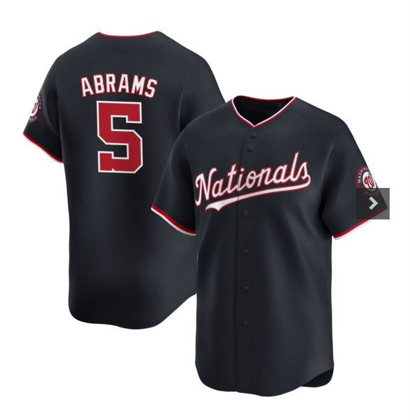 Custom #5 Navy 2024 WSH Baseball Shirt Top