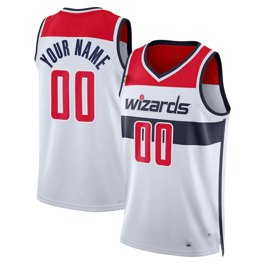 Custom White WAS Basketball Shirt Top