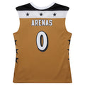 Custom #0 Gold 2006 WAS Basketball Shirt Top
