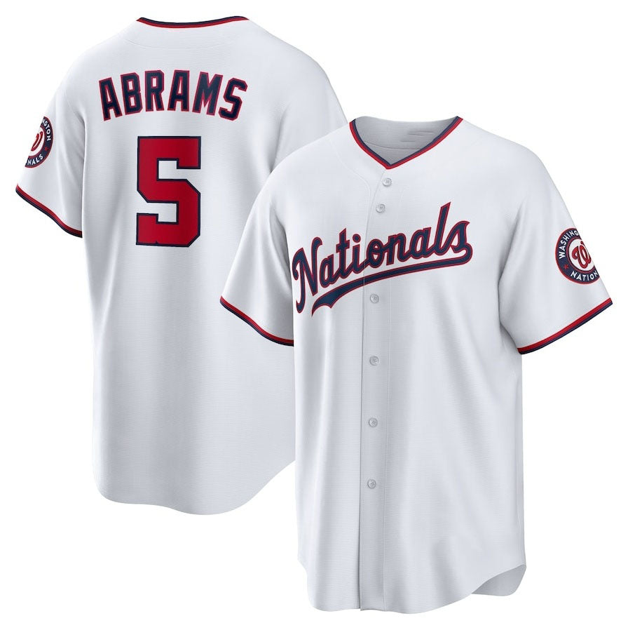 Custom #5 White WSH Baseball Shirt Top