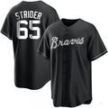 Custom #65 Black ATL Baseball Shirt Top